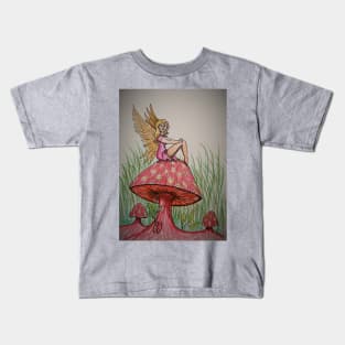 Fairy in the Magic Mushrooms Kids T-Shirt